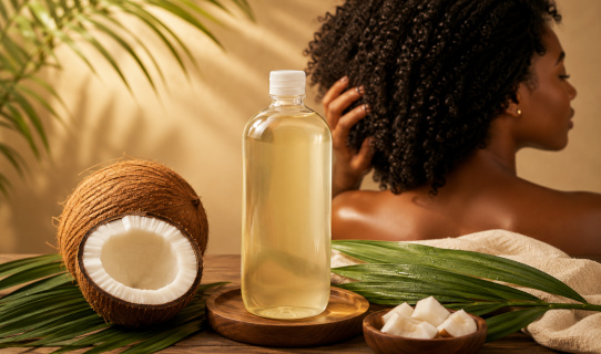 Huile de coco naturelle KOKOLUX 0,5 litre pour cheveux peau et massages