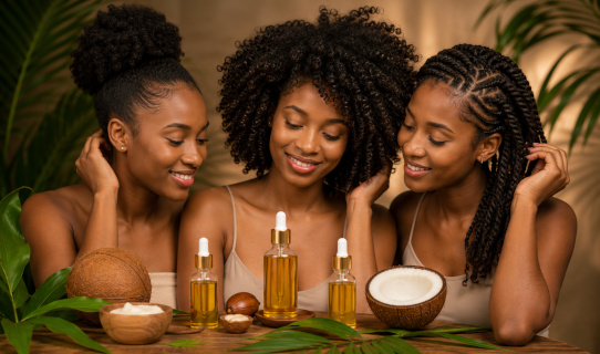 Soins naturels adaptés aux cheveux crépus bouclés et frisés africains