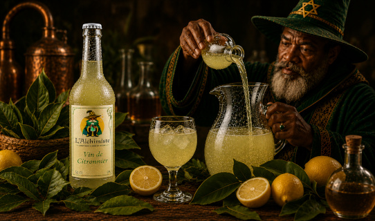 Vin artisanal de citronnier aux notes végétales et citronnées