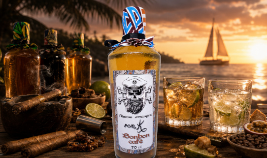 Rhum arrangé artisanal dégusté avec cigare et ambiance premium