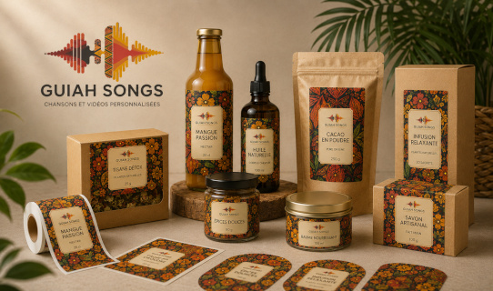 Création d'étiquettes et packaging modernes pour produits artisanaux