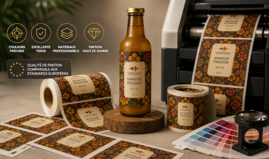 Impression d'étiquettes premium haute qualité pour produits professionnels