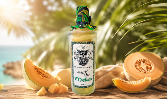 Rhum arrangé artisanal au melon doux et subtilement fruité