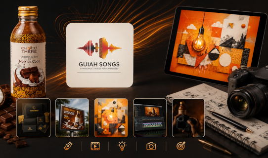 Réalisations graphiques créations visuelles et projets Guiah Songs