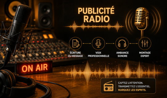 Création de publicités radio professionnelles et spots audio publicitaires
