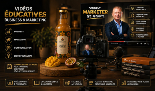 Vidéos éducatives business marketing communication et entrepreneuriat